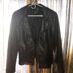 Black leather jacket